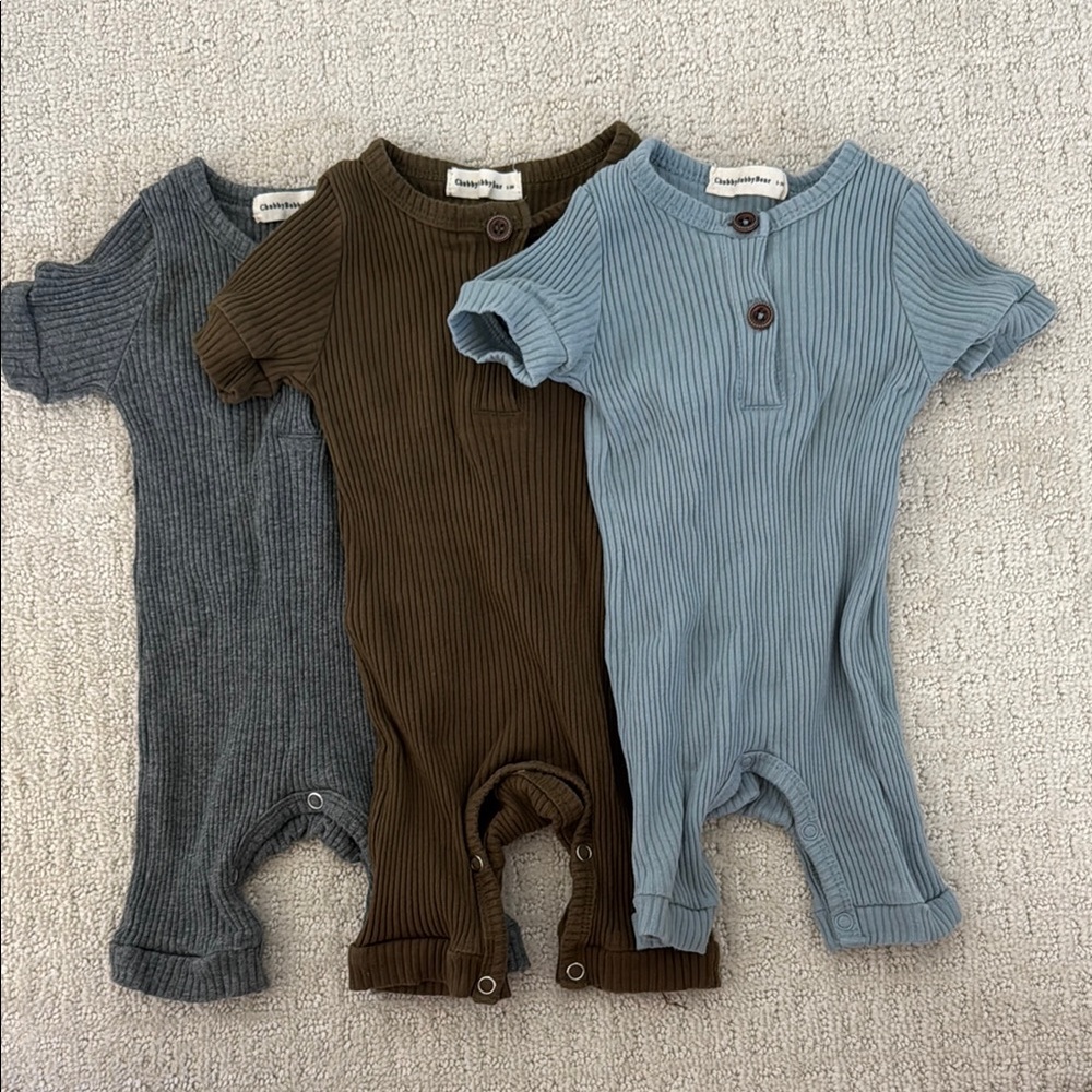 Kids One Piece Set - Gray, Green, and Blue